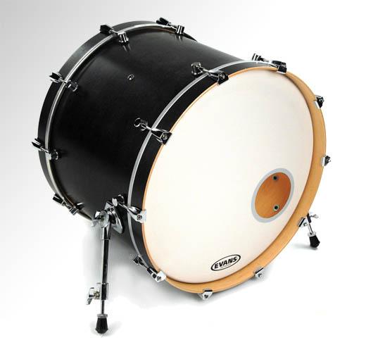 Evans 26" EQ3 Resonant Bass Drum Head Coated Kick Ported Port USA BD26RGCW* - Mint / 15/55/35/59 — main photograph