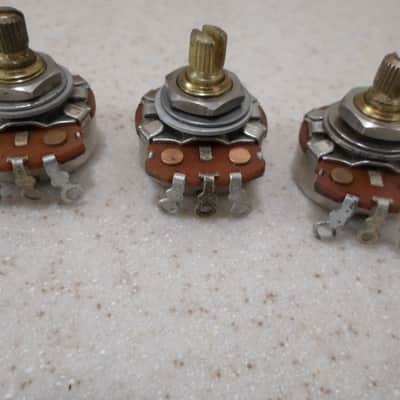 Vintage 1965 Fender Stratocaster Pots 250K Crater Bottom CTS Potentiometers image 1