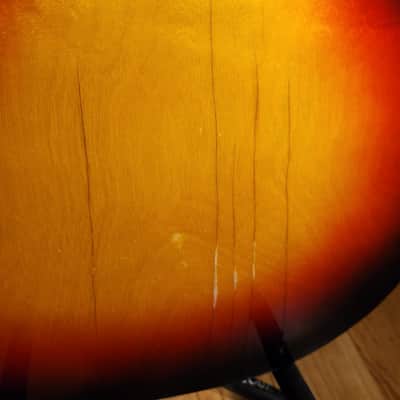 Vintage 1960s Ventura Semi-Hollow Electric Guitar Sunburst image 23