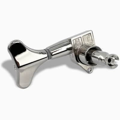 NEW Leo Quan® Badass 4-in-line Set SGT™ Bass Keys - Sealed 20:1 Ratio - NICKEL image 3