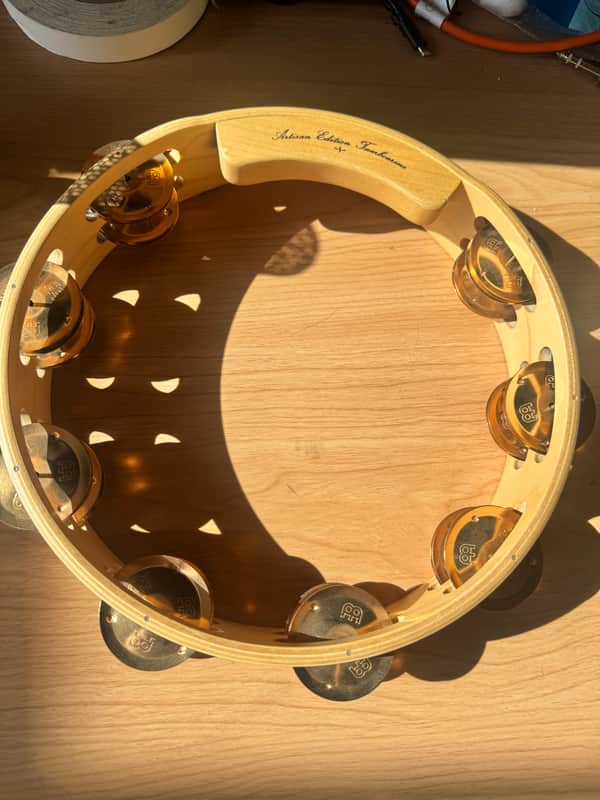 Meinl AE-MTA2BO Artisan Edition Maple Tambourine with Bronze Jingles 2010s - Natural image 1