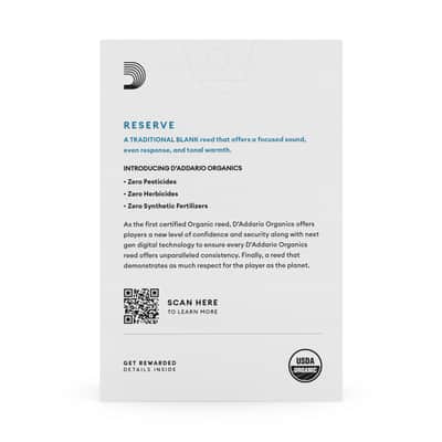 D'Addario Organic Reserve Bb Clarinet Reeds, Strength 4.0+, 10-pack image 4