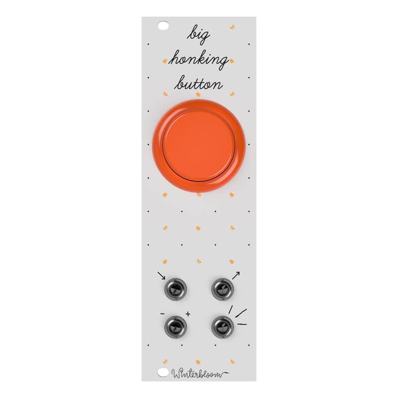 Winterbloom Big Honking Button Eurorack Sample Trigger Module (White/Orange) image 1