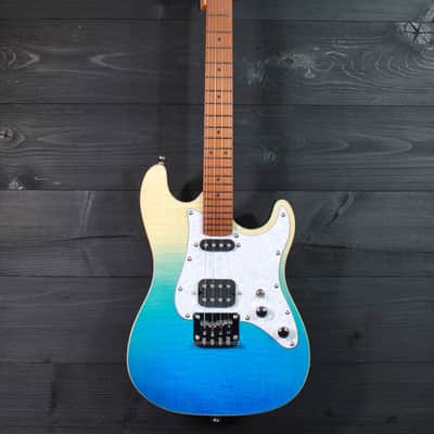 Flight Pathfinder TBL Tenor Ukulele Solidbody Electric Blue Fade image 2