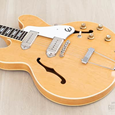 1990 Epiphone Casino Natural Near-Mint, Pre-Elitist Revolution w/ Case & Hangtag, Japan Terada image 11