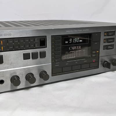 Carver 6250 Magnetic Field Power Amplifier Stereo Receiver - 125 Watts per Channel - 1988 Black image 1