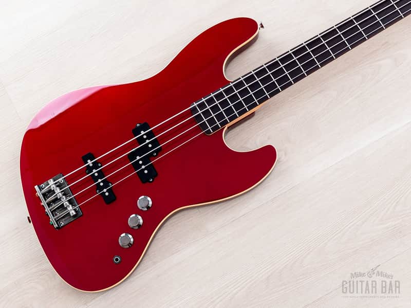 2011 Fender Aerodyne Jazz Bass AJB-DX Candy Apple Red PJ, Japan MIJ image 1