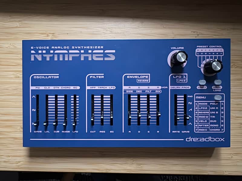 Dreadbox Nymphes 6-voice Desktop Analog Synthesizer 2021 - Present - Blue