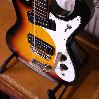 Kiso Suzuki Made in Japan MIJ Vintage Lawsuit Era Mosrite Copy Guitar 1980s - 3T Sunburst image 4