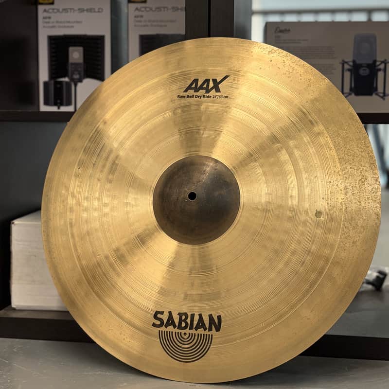 Sabian AAX Raw Bell Dry Ride Cymbal - 21'', Used image 1