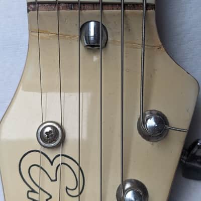Encore JHS 1EW 1970s - Buttercream - Teisco Made - 70's Japan - RARE - READ - Gibson Scale Length - image 6