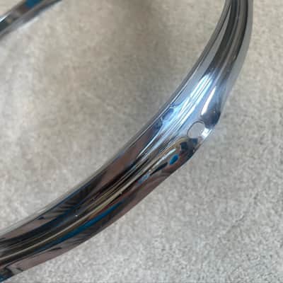 Ludwig 13” 8 hole snare drum or Tom steel hoop 70s 80s - Chrome image 3