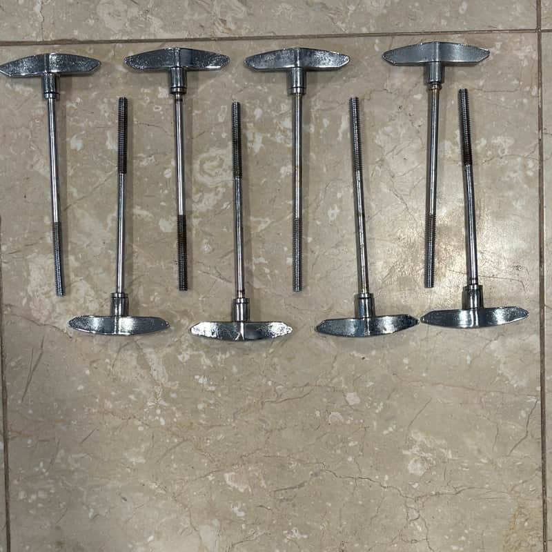 8 Slingerland Bass Drum Tension Rods 1970's image 1