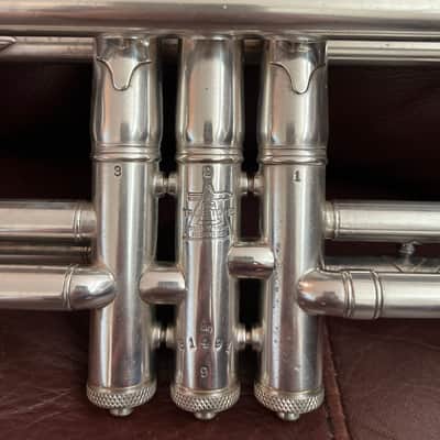 Buescher Model 9 Bb Trumpet (1921) (rare mute) (silver plated) (gold wash bell) (LP) SN 81491 image 11