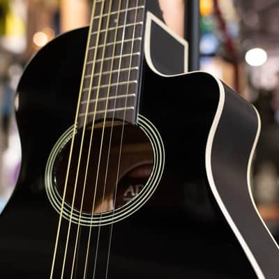 Yamaha APXT2 3/4-Size Thin-Line Cutaway Acoustic/Electric Guitar - Black with Gig Bag image 10