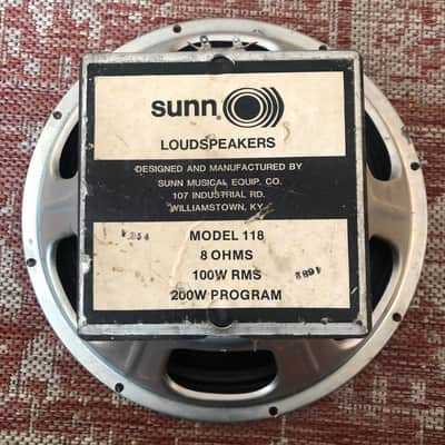 Sunn Model 118 8 Ohm 12” Doom Guitar Speaker from Beta Lead Combo image 3