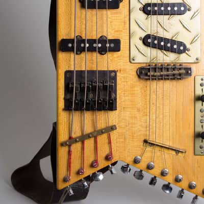 Doug Henderson Custom  Double Neck built for and extensively used by Elliott Sharp Solid Body Electric Guitar (1991), black gig bag case. image 16