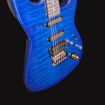 Southwest Acoustics Blue Tigerstipe Stratocaster/New//Full Setup image 3