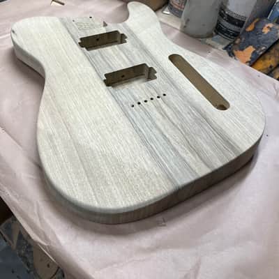 Madlad Instruments HH Tabbed Black Limba "Arm and Belly Tele" Telecaster Tele Style Body (custom made with pride in north Texas) - Unfinished image 5