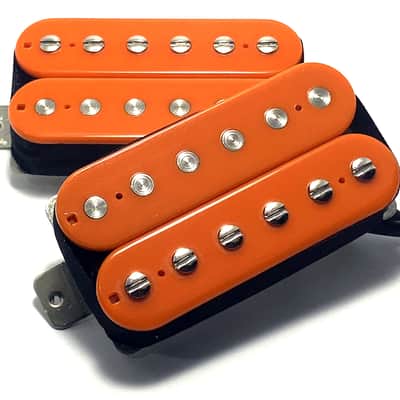 Dragonfire A5 Bucker Pickup Set, Passive Bridge+Neck AlNiCo Humbuckers, Collaborative HH Set ~ Orange image 3