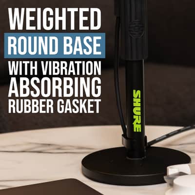 B-Stock Shure by Gator Round Base Desktop Mic Stand with Standard Height-Adjustable Twist Clutch and 6" Base; (SH-DESKTOP1) image 4