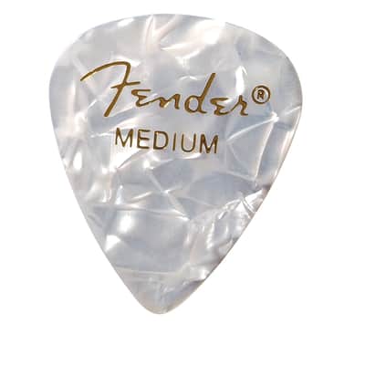 Fender 351 Premium Celluloid Guitar Picks, WHITE MOTO, MEDIUM 144-Pack (1 Gross) image 4