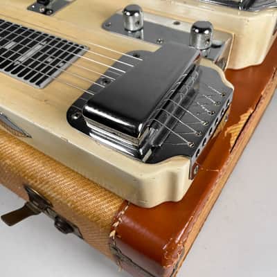 Circa 1955 Fender Dual 6 Professional Three Leg Steel Guitar w/OHSC image 8