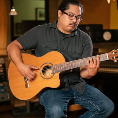 Ortega RCE159MN Performer Series Solid Cedar Top Mahogany Neck Cutaway Nylon 6-String Classical Acoustic-Electric Guitar w/Gig Bag image 20