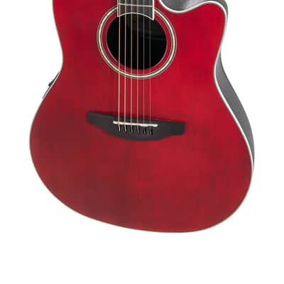 Ovation Applause Acoustic Electric Guitar - Ruby Red Satin - AB24-2S image 5