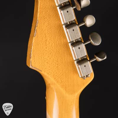 Fender Custom Shop Limited Edition Hotshot Stratocaster Heavy Relic - Black Sparkle over Aged Chartreuse Sparkle/Fender Custom Shop Event Instrument image 8