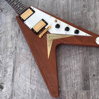 2014 Gibson Custom Shop Mahogany 1959 Flying V - Walnut image 2