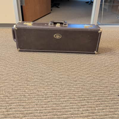 Yamaha YAC SSC801 Early 2000s - Brown Leather- Locking Leather Soprano Saxophone Hard Case image 2