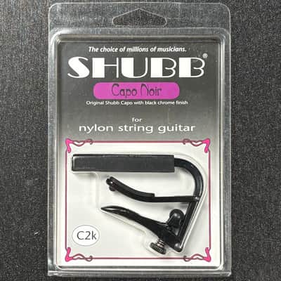 Shubb Capo Noir For Nylon String Guitar Original Shubb Capo W/ Black Chrome Finish! image 1