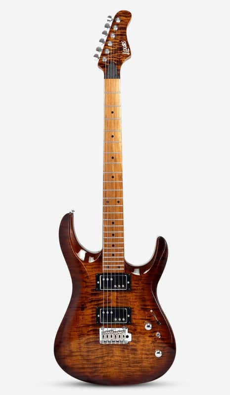 Ibanez style - Luxars S-G37-T 2025 - Flamed brown image 1