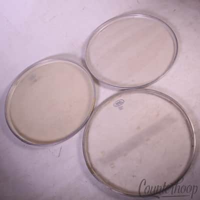 Ludwig 14"3x PlayOn Plastic Snare Drum Heads Batter/Resonant Vintage 50s Chicago image 3