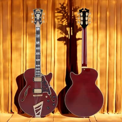 D'Angelico Excel 59 Fully Hollow Single Cutaway, Viola w/Case DAE59VIOGT image 6