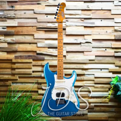 JET Guitars JS-400 HSS Roasted Maple, Lake Placid Blue 2024 image 1