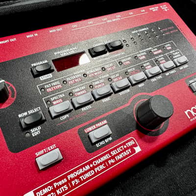 Nord Drum 2 6-Channel Modeling Percussion Synthesizer with Pad Controller 2014 - 2016 - Red with Black Pads image 2