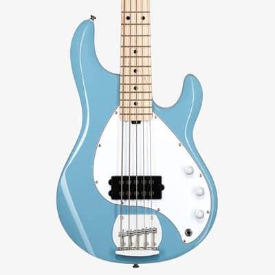 Sterling by Music Man Stingray Ray5 Bass Guitar - Chopper Blue image 1