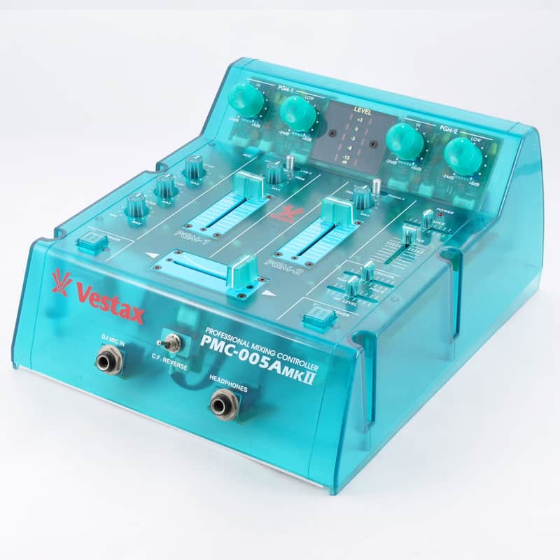 Vestax PMC-005A MKⅡ Blue Translucent Rare DJ Mixer Equipment Mk2