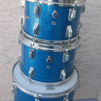 ROGERS VINTAGE HOLIDAY BLUE SPARKLE DRUM SET - DAYTON ERA image 18