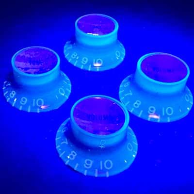 Gibson OEM Custom Shop SG 61 Reissue Black Butyrate Reflector Knobs Les Paul Correct Vintage Spec image 3