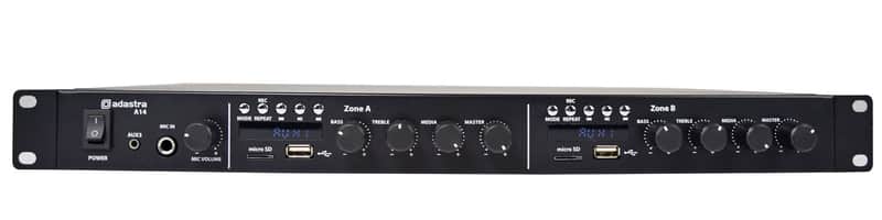Adastra A14 Dual Stereo Amp 1U 4 x100W image 1