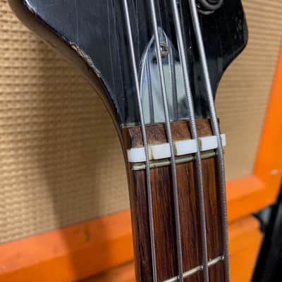 Vintage 1960s WEM Sapphire 2-Pickup Left Handed Sunburst Electric Bass Guitar image 12
