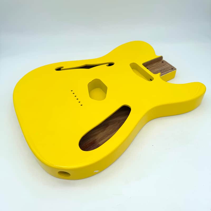 Hoodoo Telecaster Thinline Body ASH Graffiti Yellow htb6558 image 1