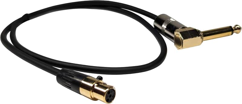 4-Pin TA4F to Right-Angle 1/4-Inch Connector Cable Compatible with Line-6 Relay G50 G55 G90 Digital Wireless Guitar System TBP12 Transmitter 98-033-0003, Gold Plated, 98-033-0003-1-GL image 1
