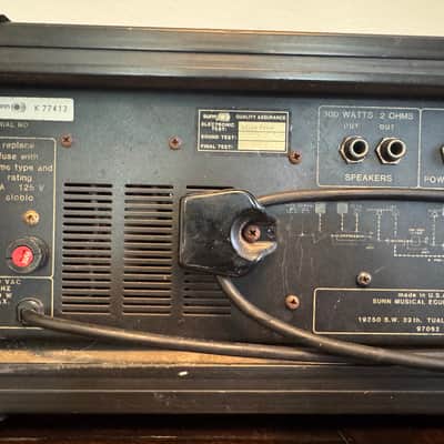 Sunn Coliseum-300 300-Watt Bass Amplifier Head 1980s - Black image 4