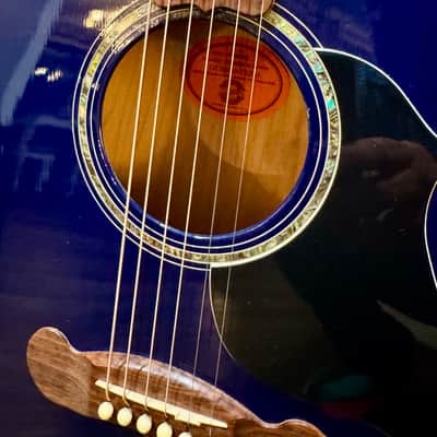 1998 Gibson EC-10 Standard Acoustic/ Electric Beale Street Blue Lacquer image 2