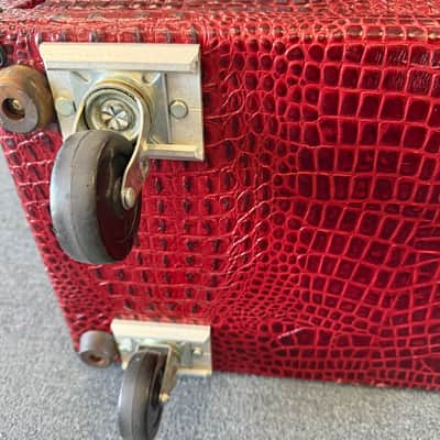 Mesa Boogie 4x12 4FB Oversized Recto Cabinet- Custom Red Crocodile Tolex 2007 - w/cover + casters image 19