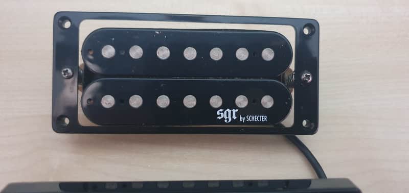 Schecter SGR 7 string pickups Mid 2010's - Black gloss image 1